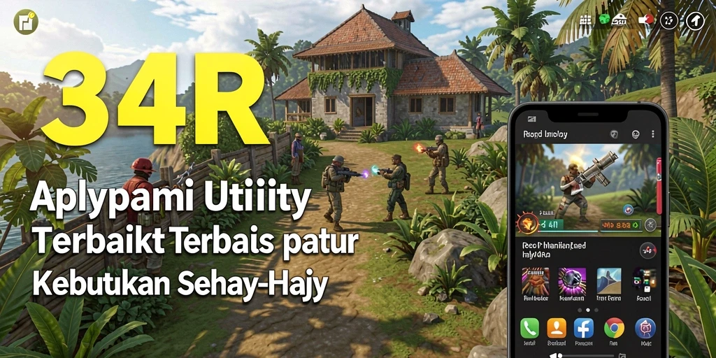 Tampilan utama aplikasi 34R dengan fitur-fitur Utility yang lengkap.