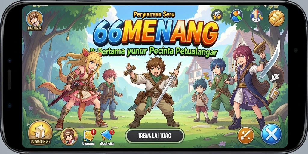 Tampilan gameplay seru dalam game anime 66MENANG.