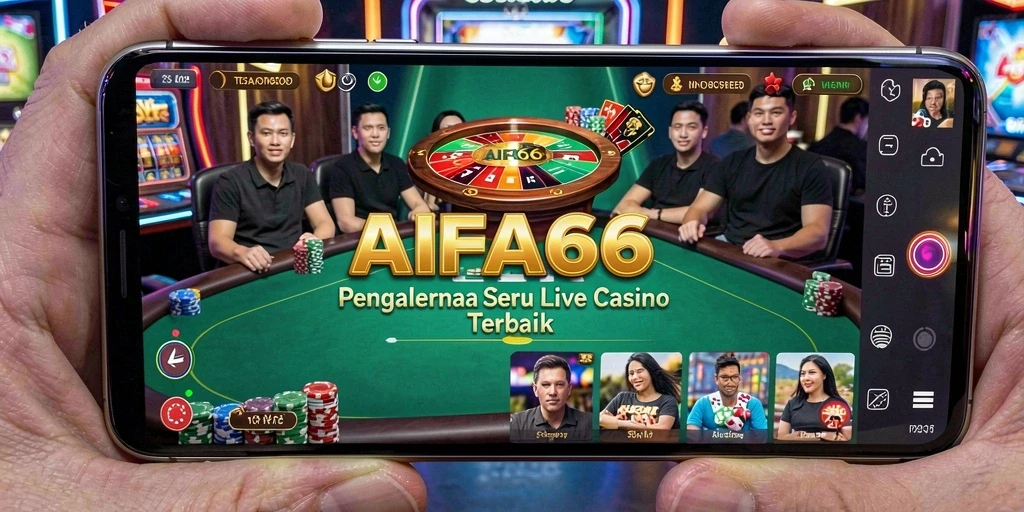 Screenshot AIFA66 menunjukkan gameplay Live Casino yang mendebarkan dan interaktif.