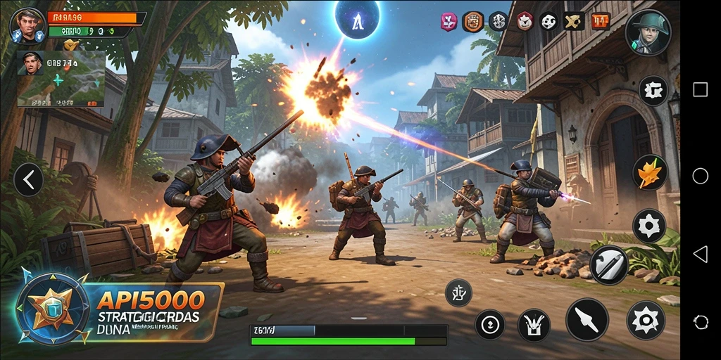 Screenshot utama API5000 menampilkan aksi taktik dan strategi yang mendebarkan.