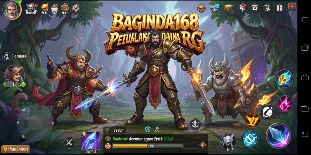 Tangkapan layar BAGINDA168 menunjukkan aksi epic di lingkungan RPG.