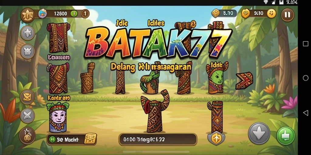 Tampilan gameplay utama BATIK77 yang menunjukkan mekanisme Idle yang mengasyikkan.