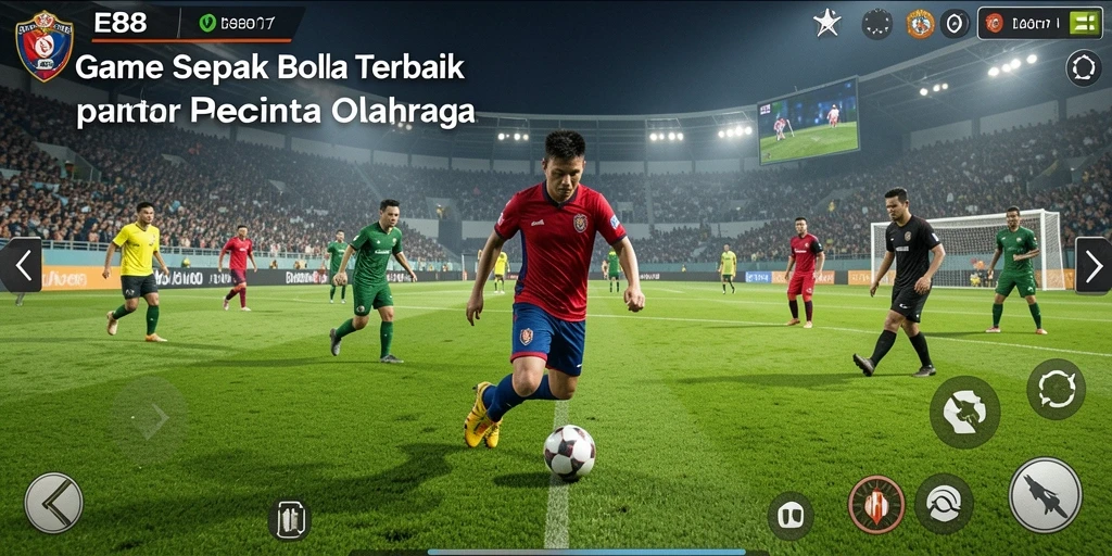 Gameplay menarik dalam E88 dengan aksi sepak bola yang nyata.