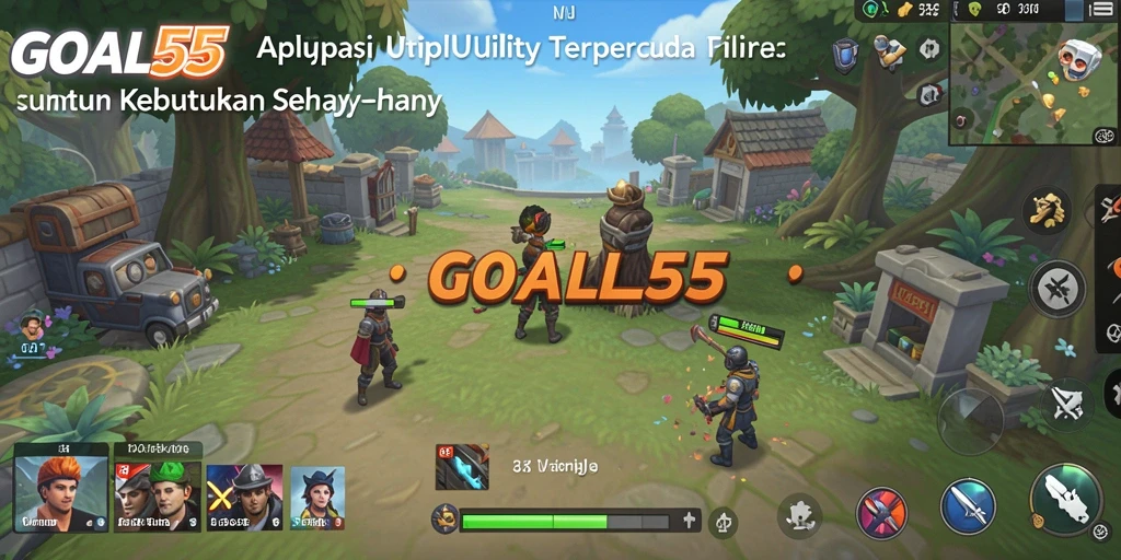 Tampilan antarmuka utama GOAL55 dengan fitur-fitur utility yang lengkap.