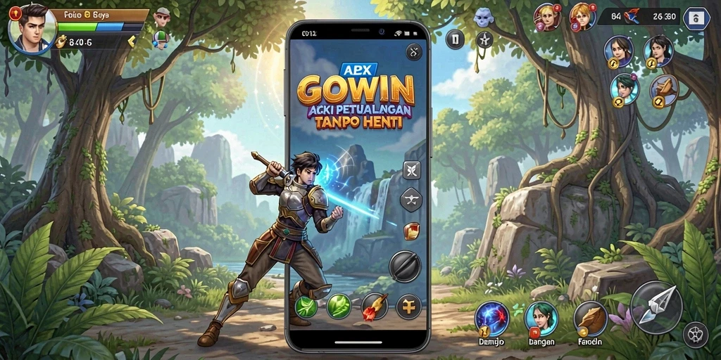 Tampilan menarik dari permainan aksi GOWIN yang mendebarkan.