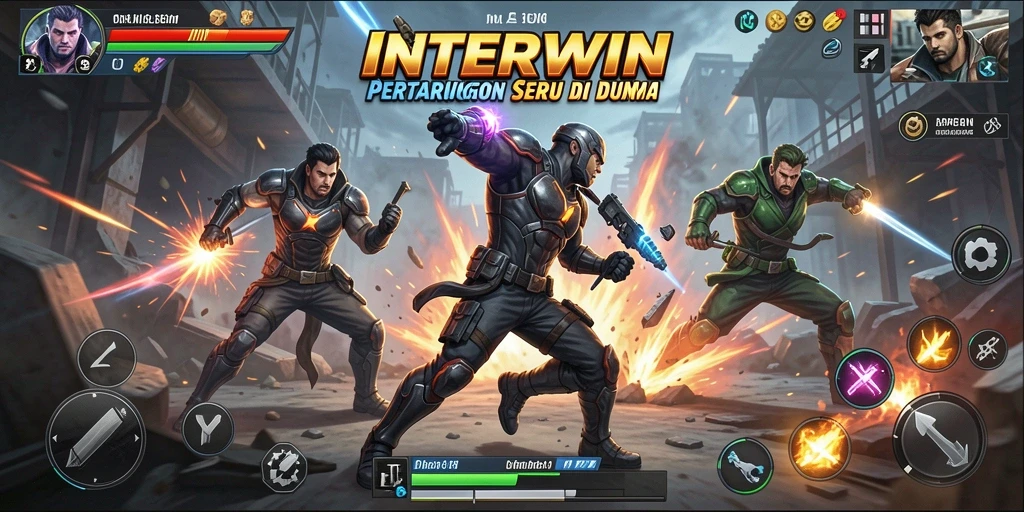 Tampilan mendebarkan dari gameplay INTERWIN dengan aksi yang seru.