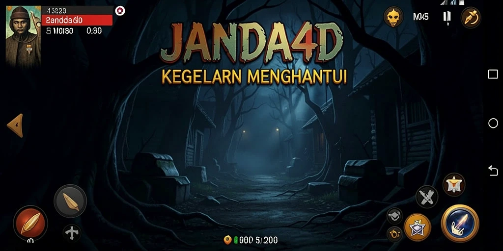 Tampilan gameplay menegangkan dari JANDA4D saat menghadapi kegelapan.