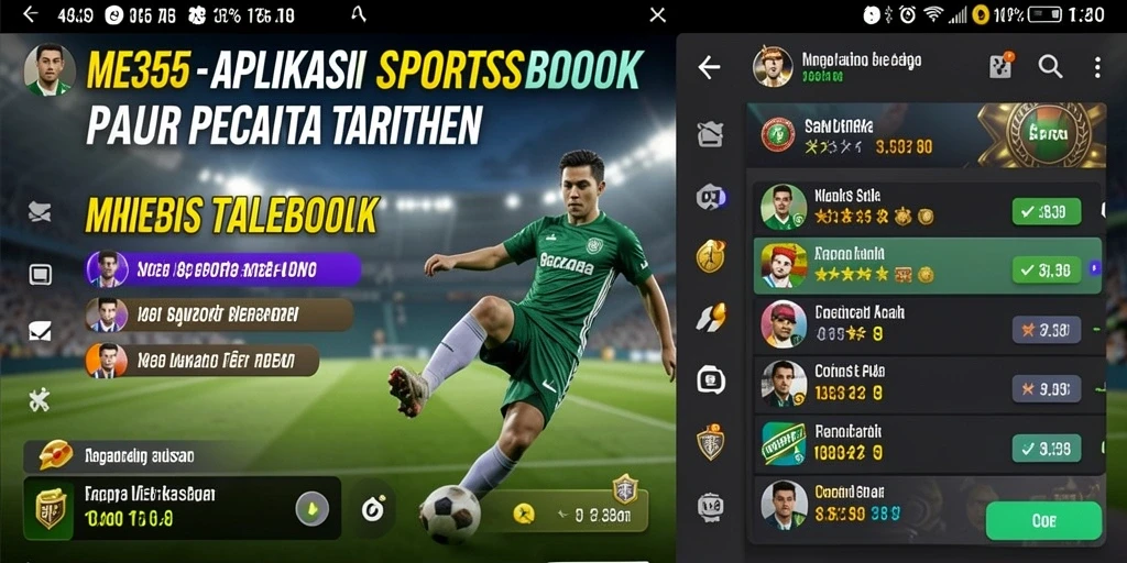 Tampilan antarmuka ME355 yang menarik untuk taruhan Sportsbook.