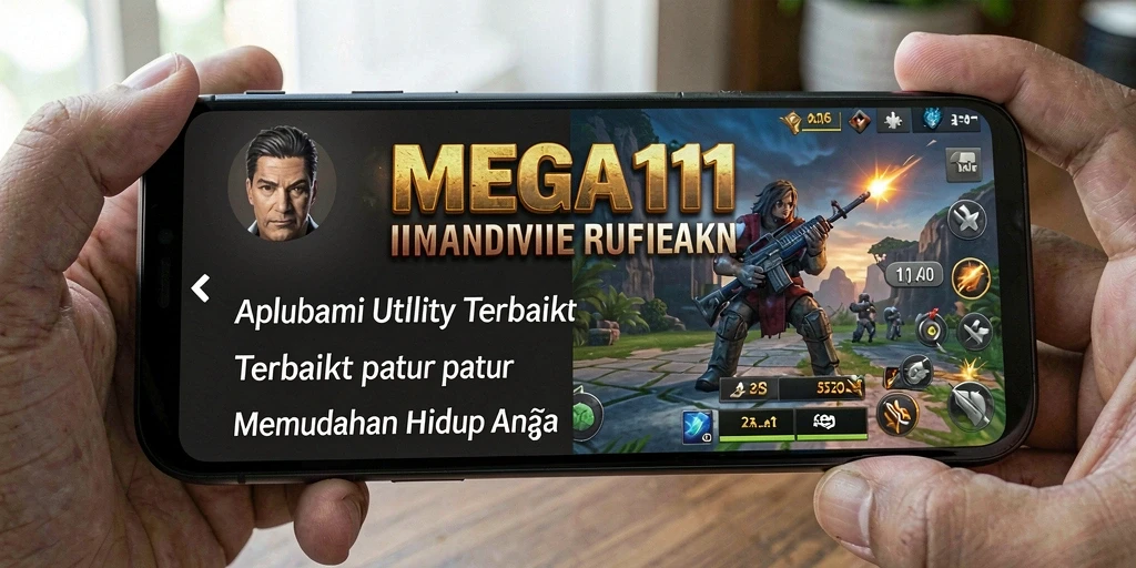 Tampilan utama MEGA111 dengan fitur utility yang membantu pengguna sehari-hari.