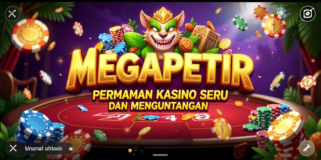 Screenshot MEGAPETIR menampilkan atmosfer permainan kasino yang memukau.