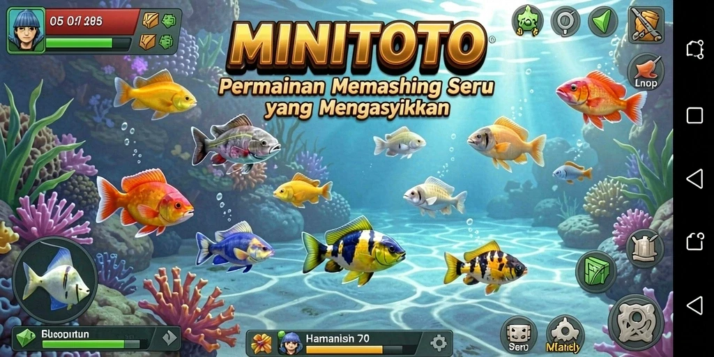 Screenshot gameplay MINITOTO dengan aksi memancing yang menarik.
