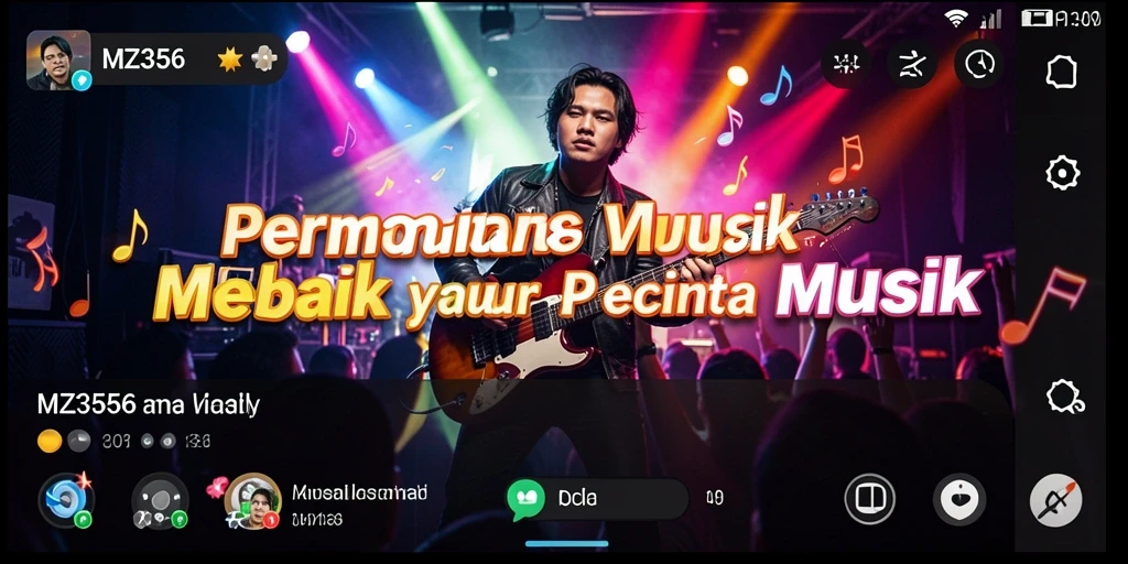Tampilan gameplay MZ356 yang menarik dengan berbagai tantangan musik.