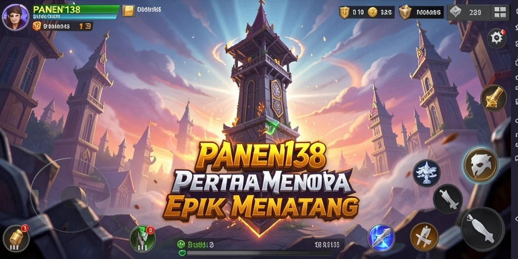 Tampilan gameplay menegangkan dengan menara dan musuh yang beragam.