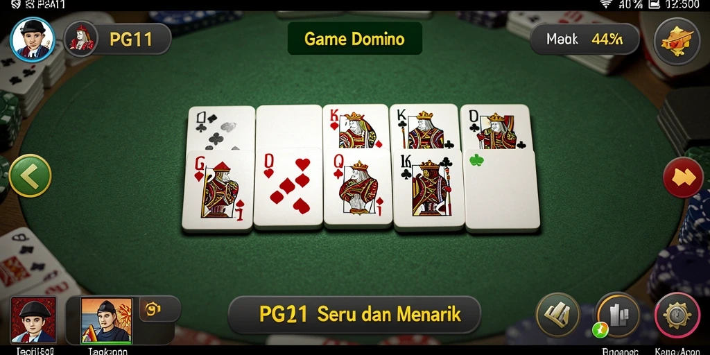 Tampilan gameplay PG11 yang seru dan interaktif di dalam permainan Domino.