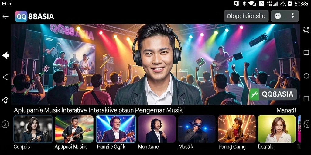 Tampilan menarik dari QQ88ASIA saat pengguna menikmati musik.
