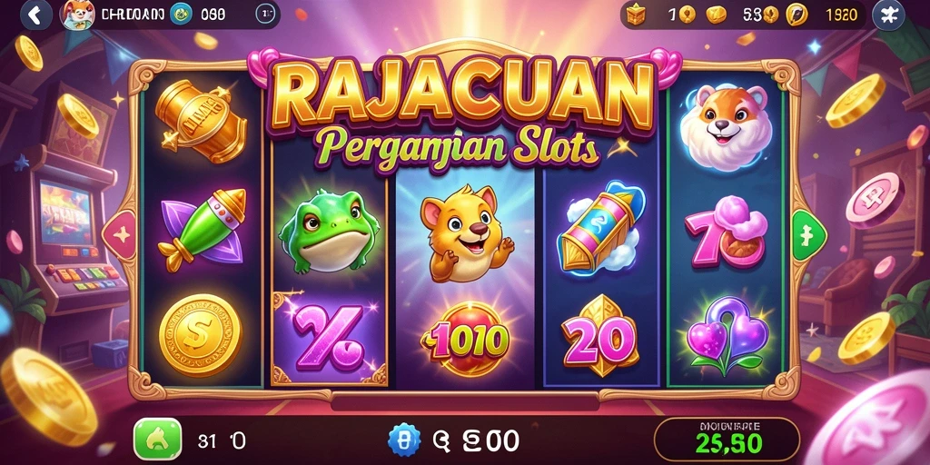 Tampilan slot RAJACUAN yang penuh warna dan menarik.