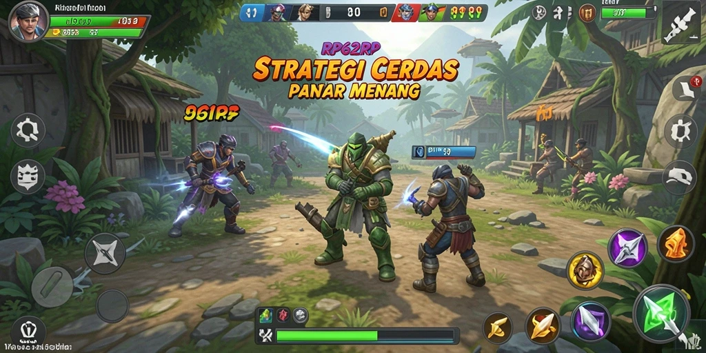 Tampilan gameplay menarik dari RP62RP dengan strategi yang kompleks.