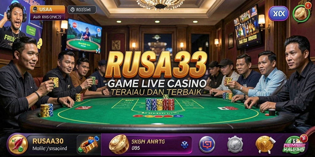 Tampilan gameplay menarik RUSA33 di Live Casino.