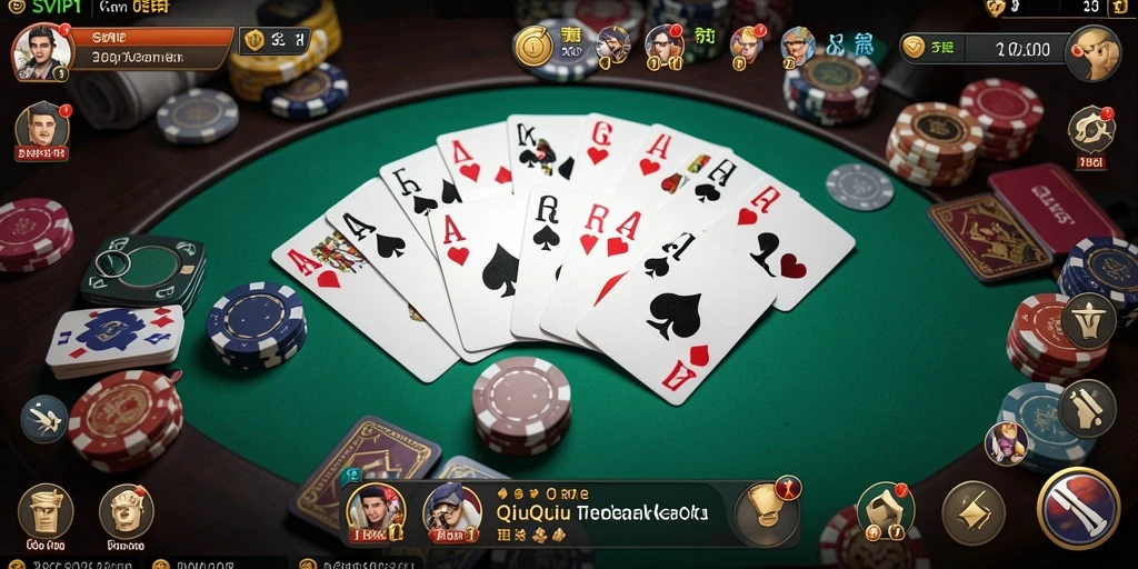Tampilan screenshot SVIP1 yang menunjukkan suasana bermain QiuQiu.