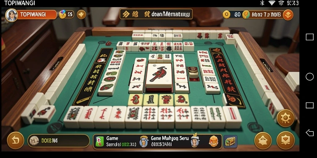 Tampilan menarik dari permainan Mahjong di TOPIWANGI.