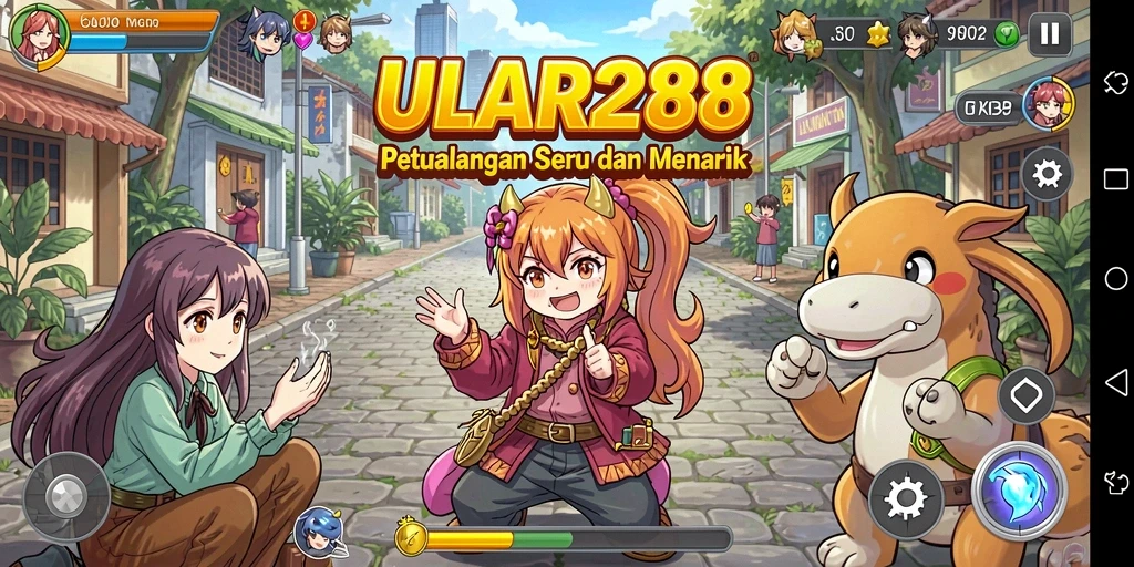 Tangkapan layar gameplay menampilkan karakter Anime dalam aksi petualangan.