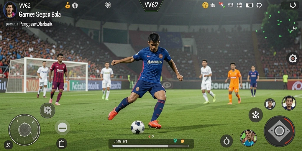 Menampilkan aksi seru di lapangan sepak bola dengan grafik luar biasa.