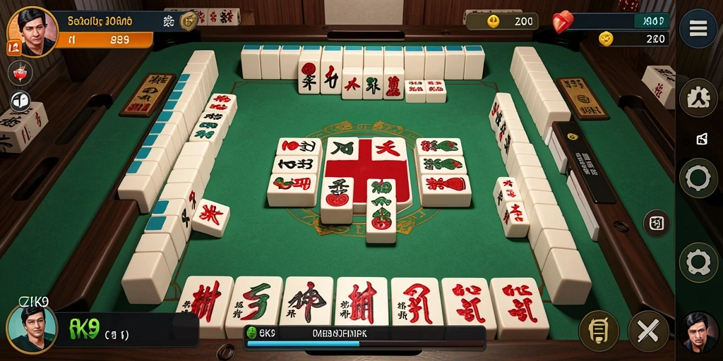 Screenshot gameplay ZK9 menampilkan keseruan permainan Mahjong yang menantang.
